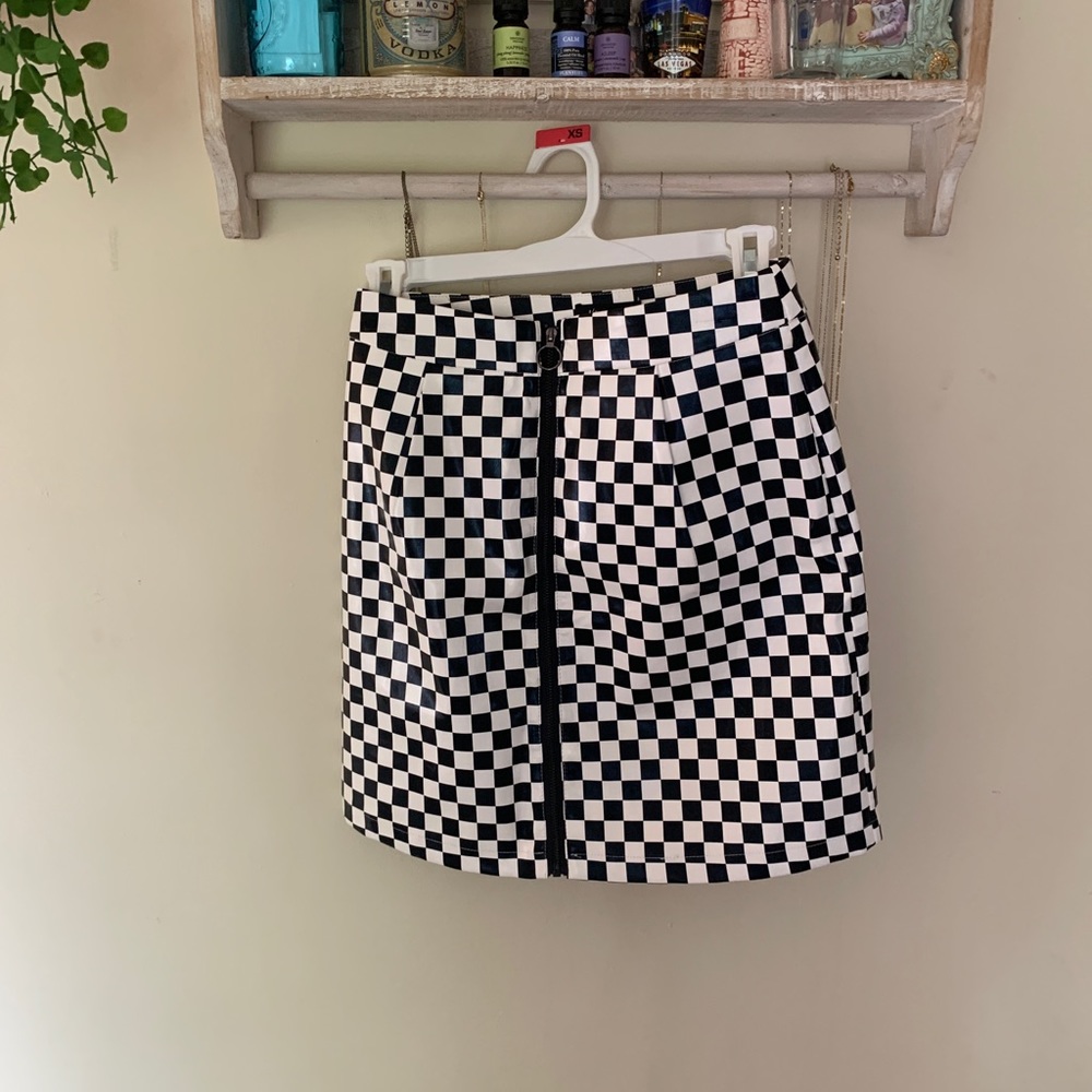 Nasty gal checkered skater skirt!